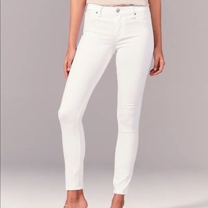 NWT White Abercrombie Mid Rise Jean Legging sz 32